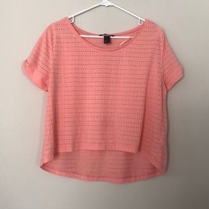 Coral crop top